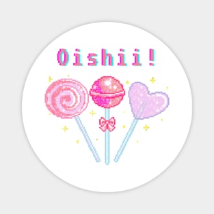 Kawaii Pixel Oishii Dream Lollipop Magnet